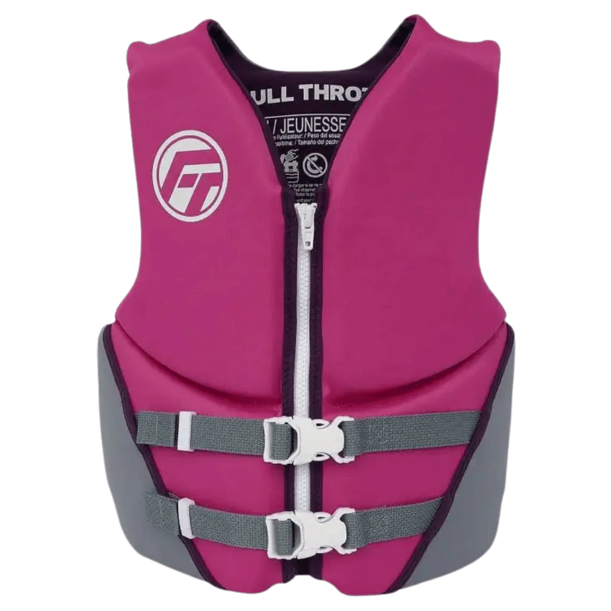 FULL THROTTLE TRADITIONAL DELUXE NEOPRENE PURPLE YOUTH VEST