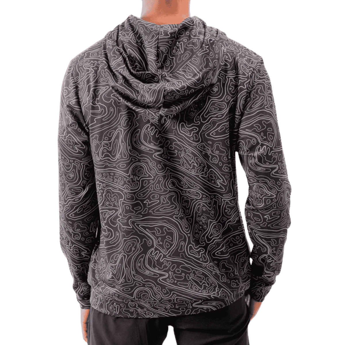WAGGLE GOLF LOON LAKE TOPO ZIP HOODIE - BLACK - Image 2