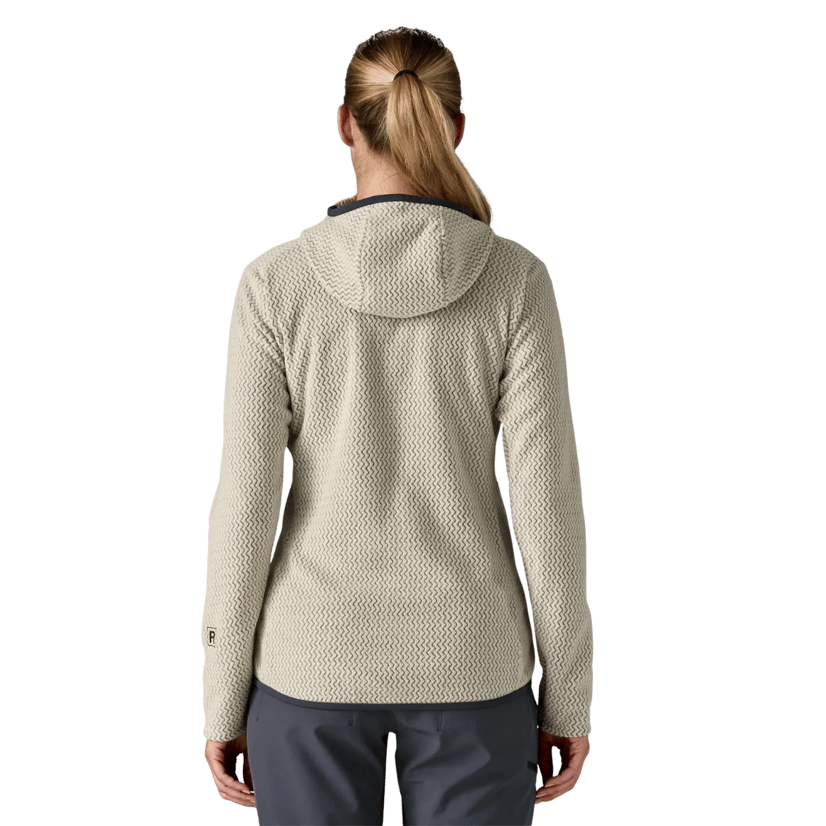 PATAGONIA WOMEN'S R1 AIR FULL-ZIP HOODY - WOOL WHITE - Image 2
