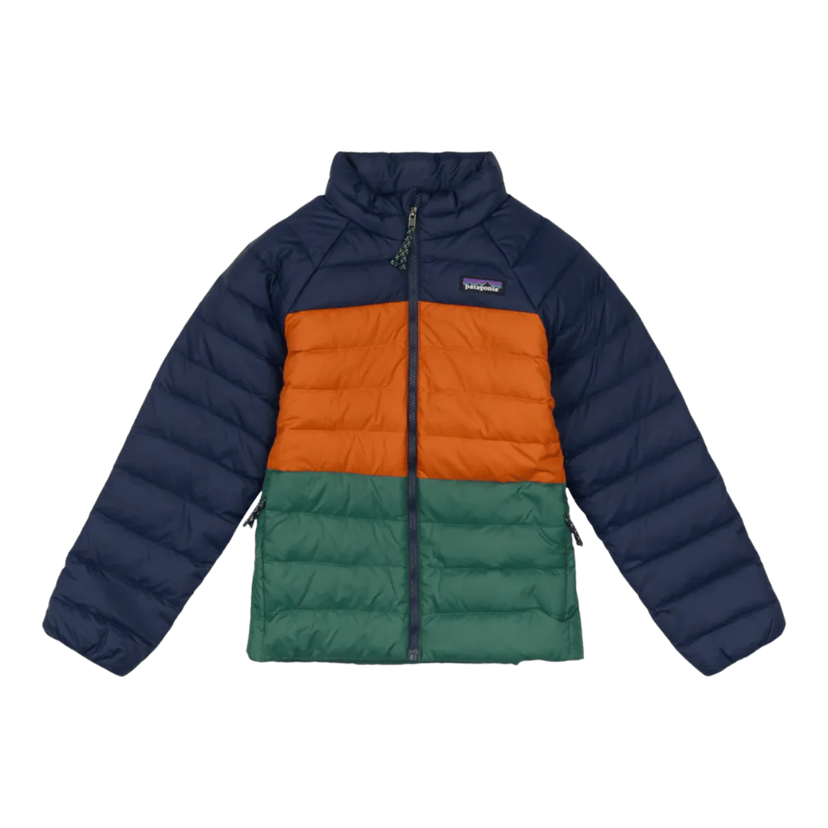 PATAGONIA KIDS DOWN SWEATER -NEW NAVY/RUST