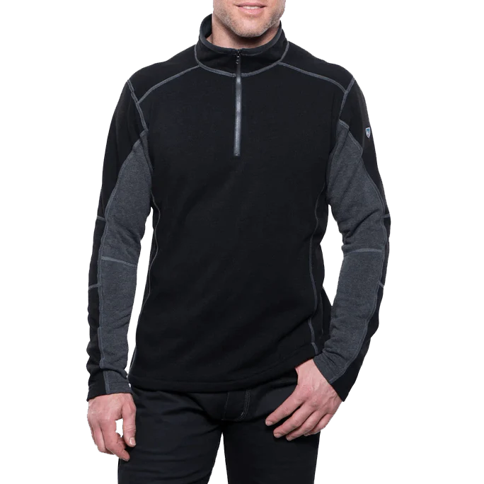 REVEL 1/4 ZIP - BLACK/STEEL