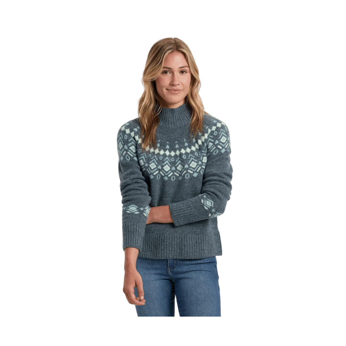 KUHL WOMEN'S ALPINA SWEATER - MINERAL BLUE
