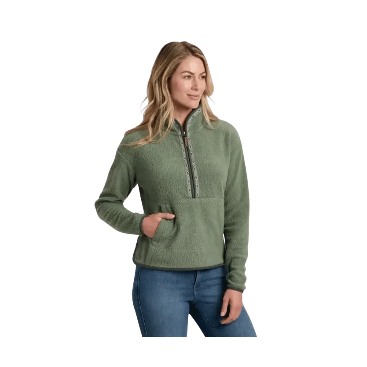 KUHL WOMEN'S HYGGE FLEECE 1/2 ZIP - SOFT PINE