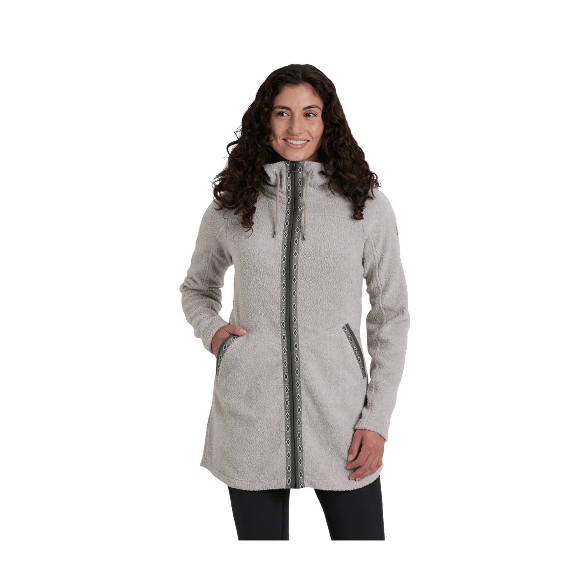 KUHL WOMEN'S HYGGE FLEECE LONG HOODY - NATURAL