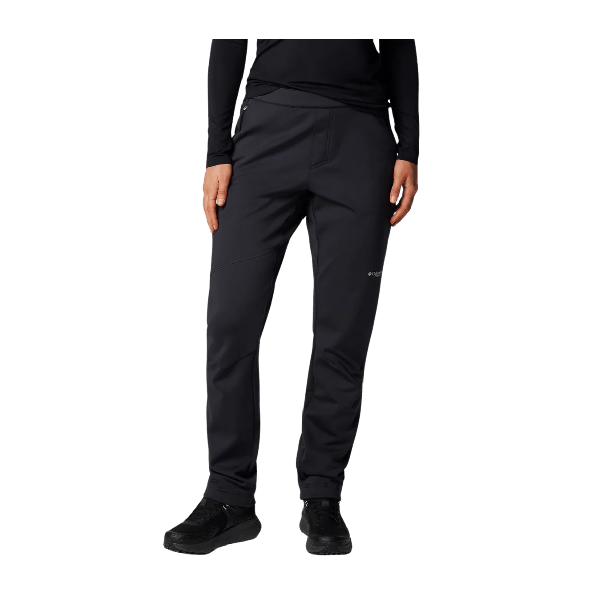 COLUMBIA WOMEN'S VAST CANYON HIGH-RISE SOFTSHELL PANTS - BLACK