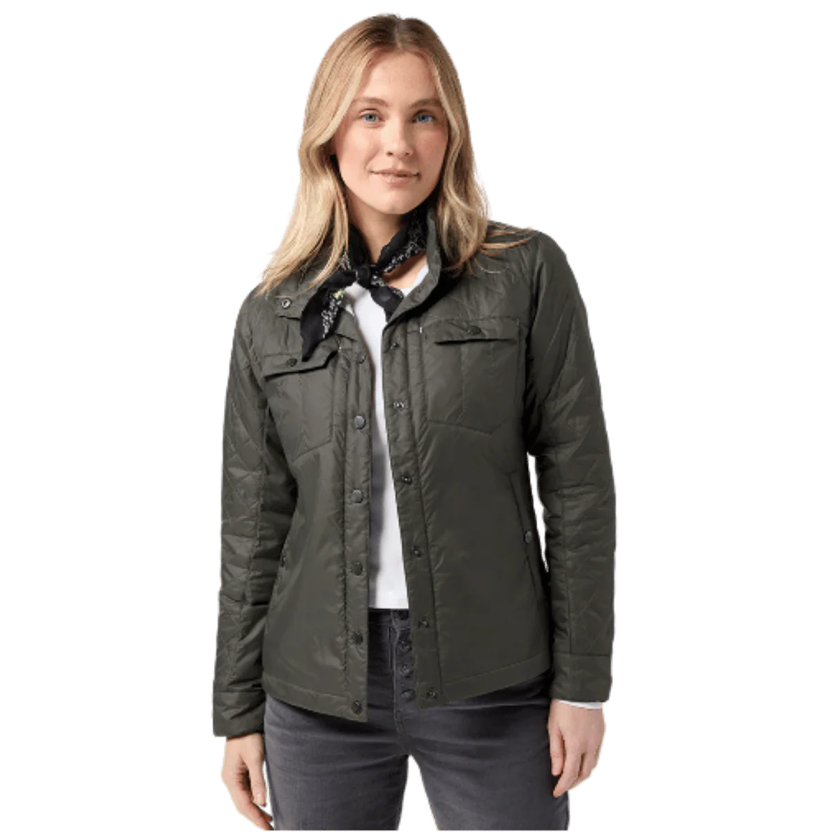 STIO WOMEN'S SKYCREST SNAP SHIRT - RAVEN