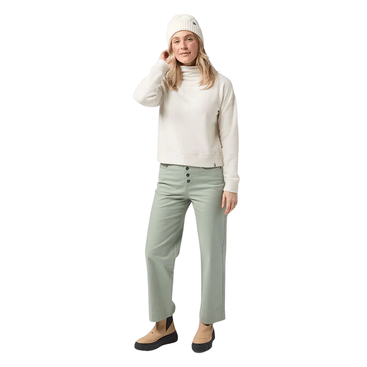 STIO WOMEN'S TURPIN FLEECE MOCKNECK - MOUNTAIN GOAT - Image 4