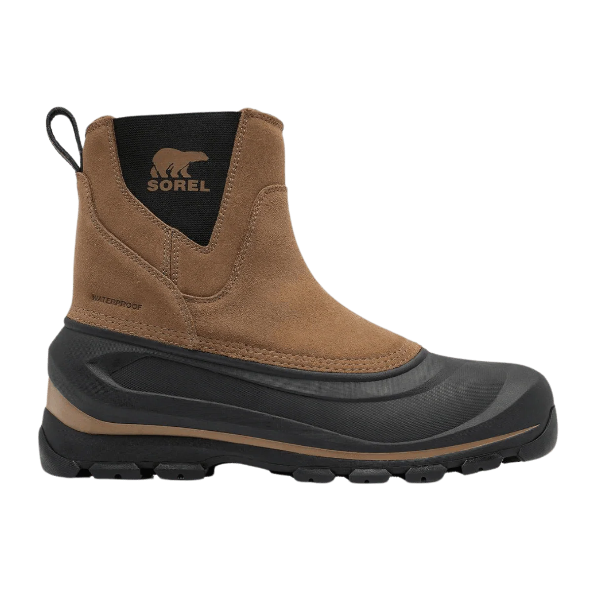 SOREL MEN'S BUXTON PULL ON WATERPROOF BOOT - DELTA/BLACK