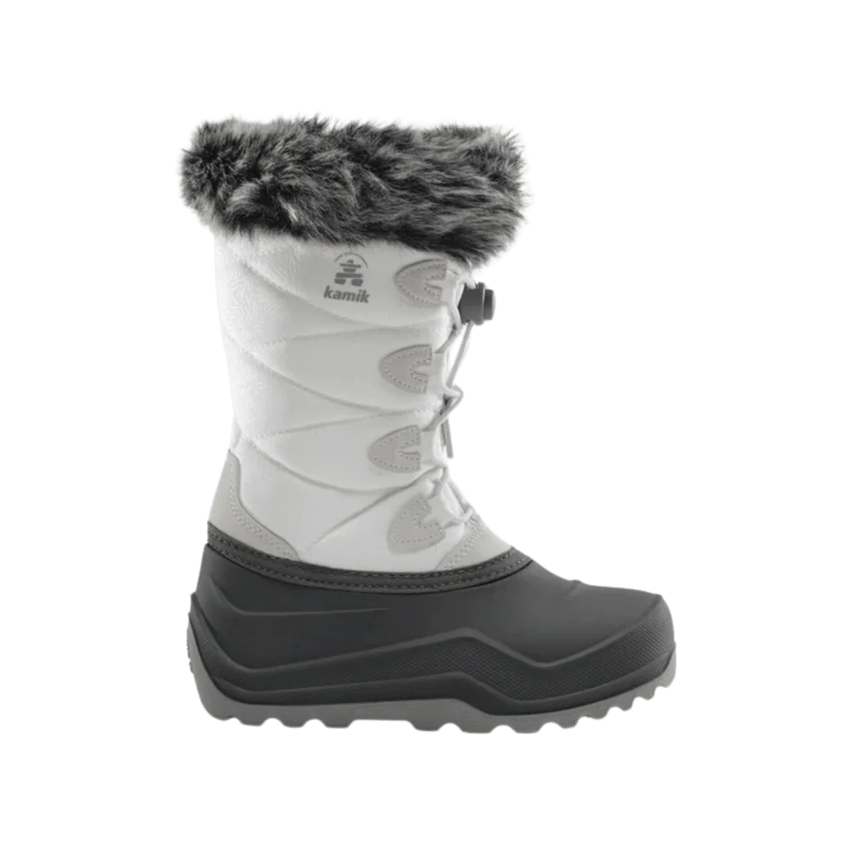 KAMIK SNOWANGEL -40°C CANADIAN YOUTHS' INSULATED BOOTS - WHITE/BLACK - Image 2