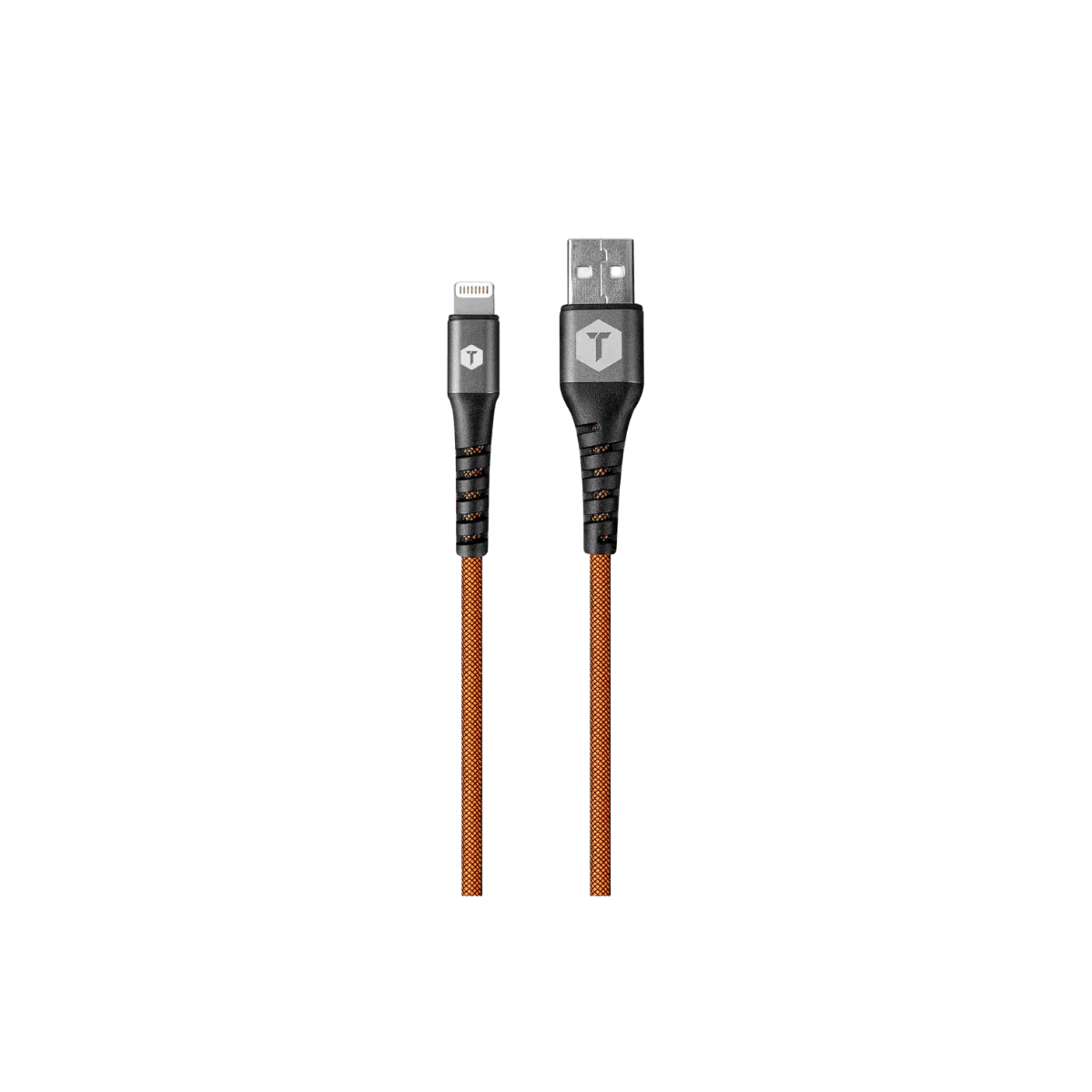 TOUGH TESTED ARMOR WEAVE SLIM TIP USB LIGHTNING CABLE - 8 ft