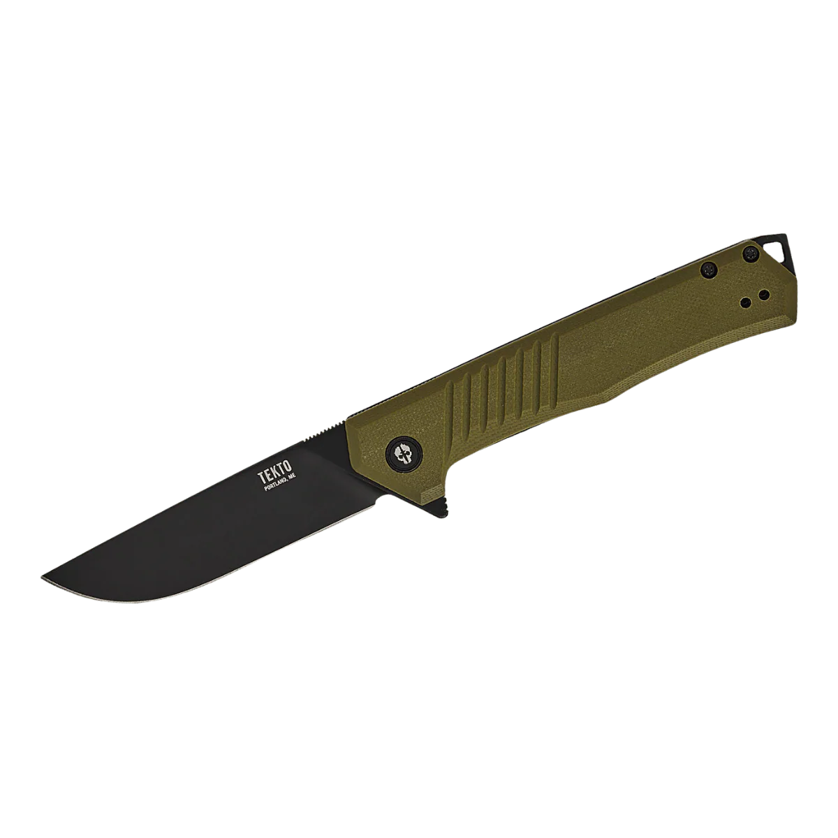TEKTO KNIVES F1 ALPHA OD GREEN G10 D2 FINE FLIPPER