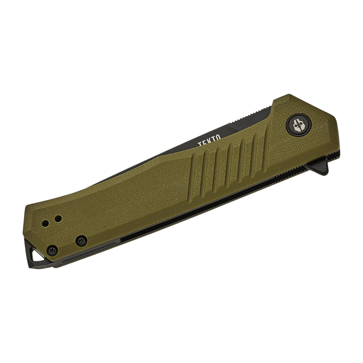 TEKTO KNIVES F1 ALPHA OD GREEN G10 D2 FINE FLIPPER - Image 2