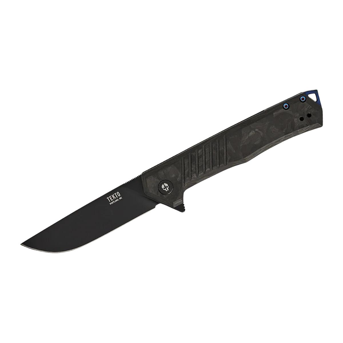 TEKTO KNIVES F1 ALPHA CARBON/BLUE D2 FINE FLIPPER