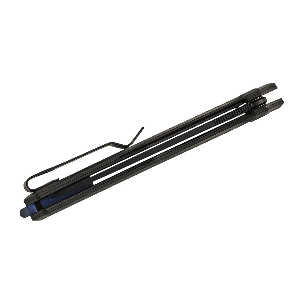 TEKTO KNIVES F1 ALPHA CARBON/BLUE D2 FINE FLIPPER - Image 3