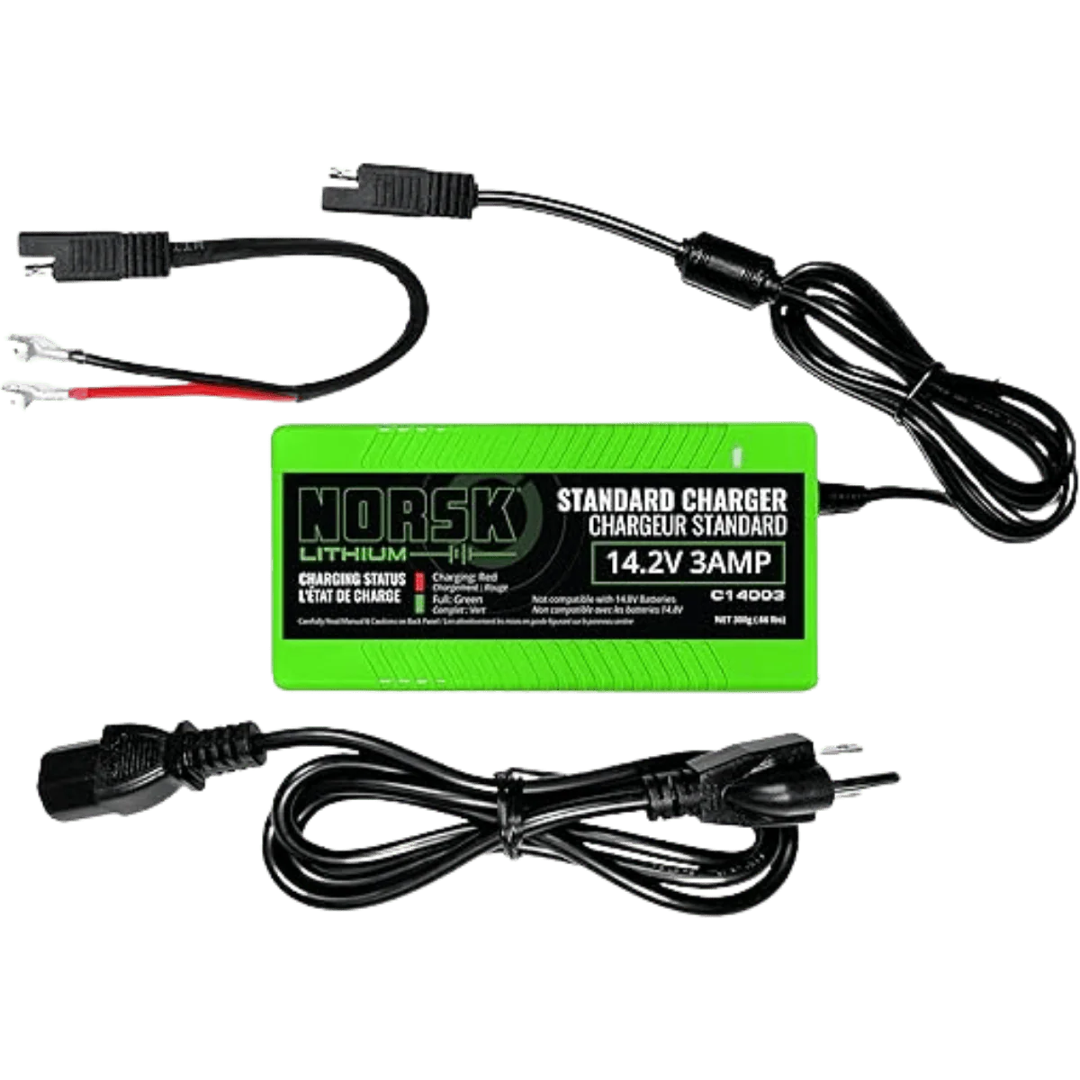 NORSK FISHING 14.2V-3A LIFEPO4 STANDARD CHARGING CABLES