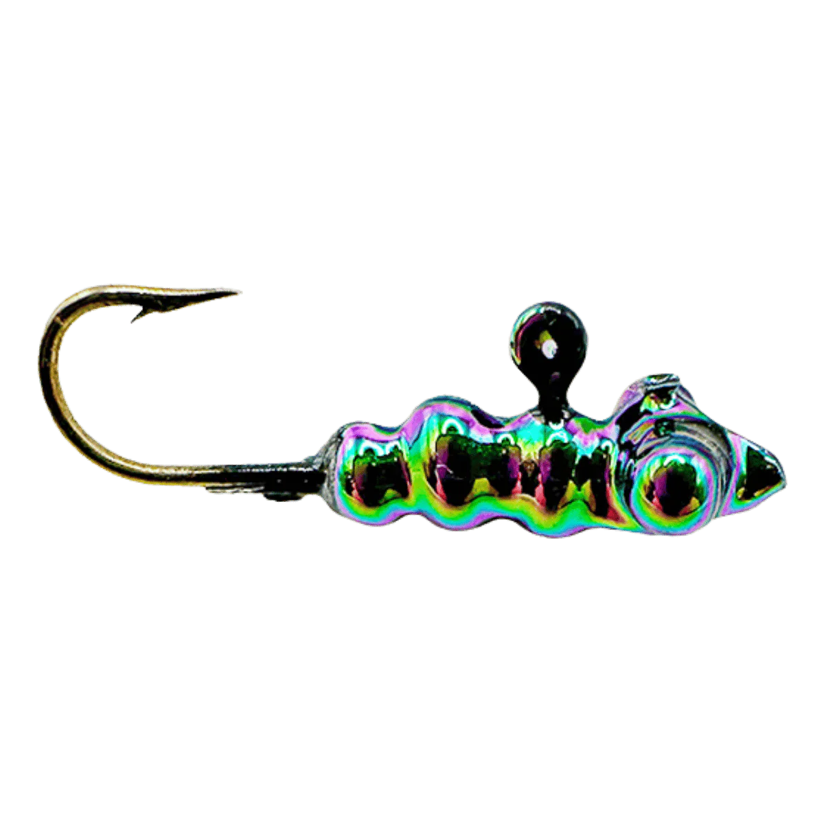 MAD SCIENTIST TACKLE LARVA BUG ICE JIG BLACK SCALES HOOK SIZE #8 - Image 5