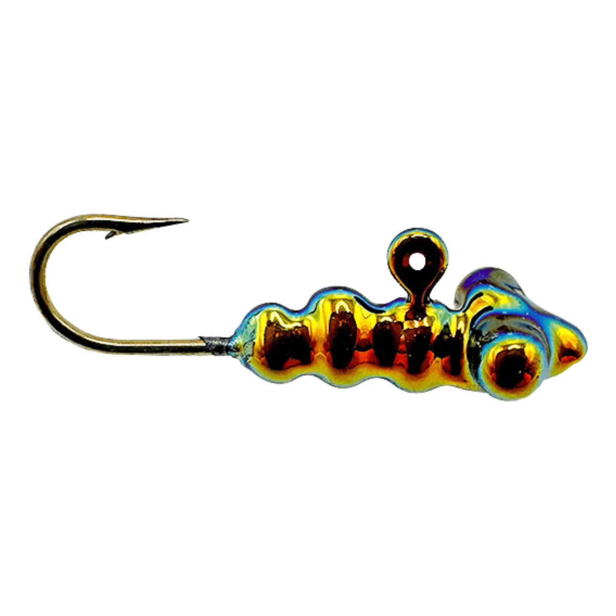 MAD SCIENTIST TACKLE LARVA BUG ICE JIG BLACK SCALES HOOK SIZE #8 - Image 6