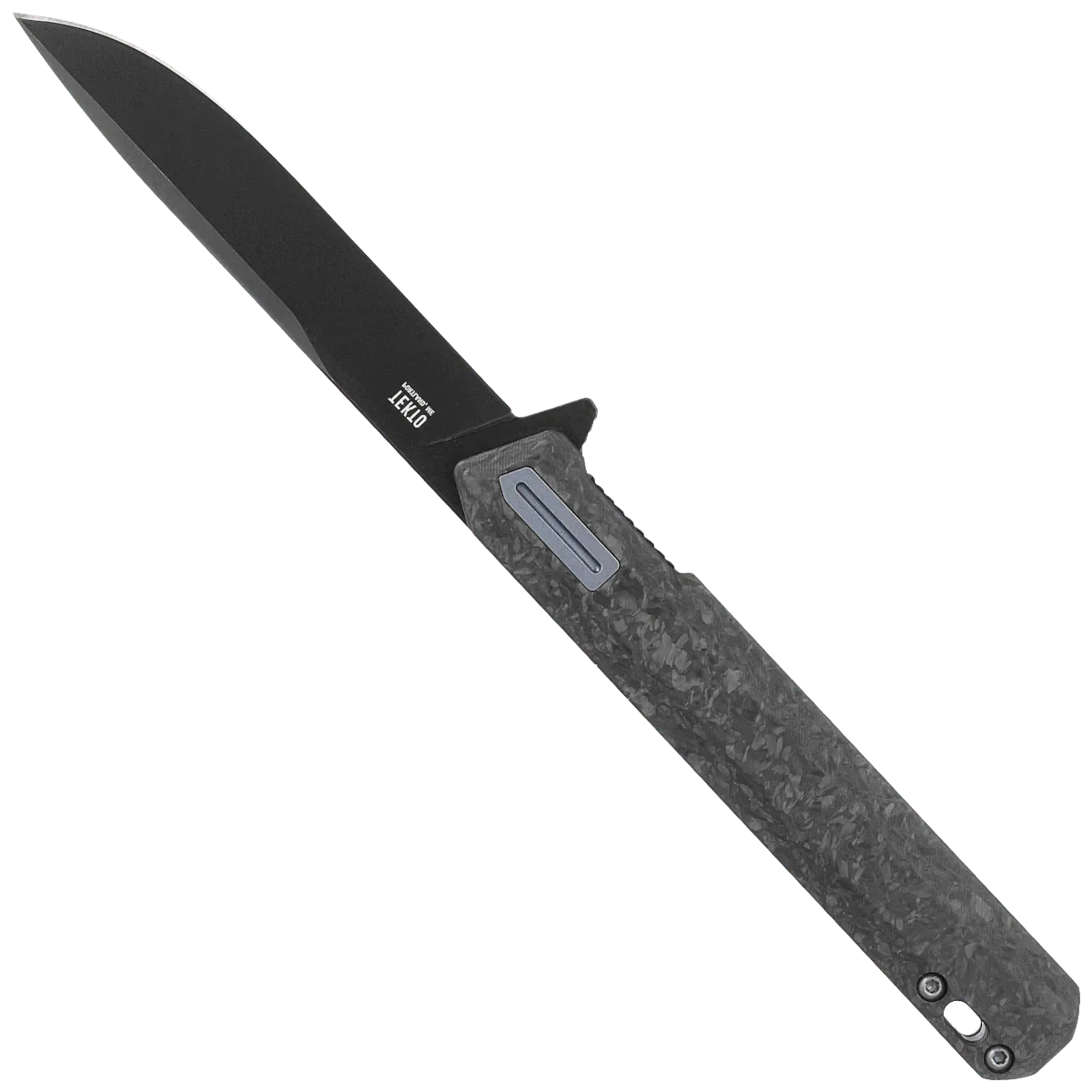 TEKTO KNIVES F2 BRAVO FORGED CARBON HANDLE D2 FINE FLIPPER
