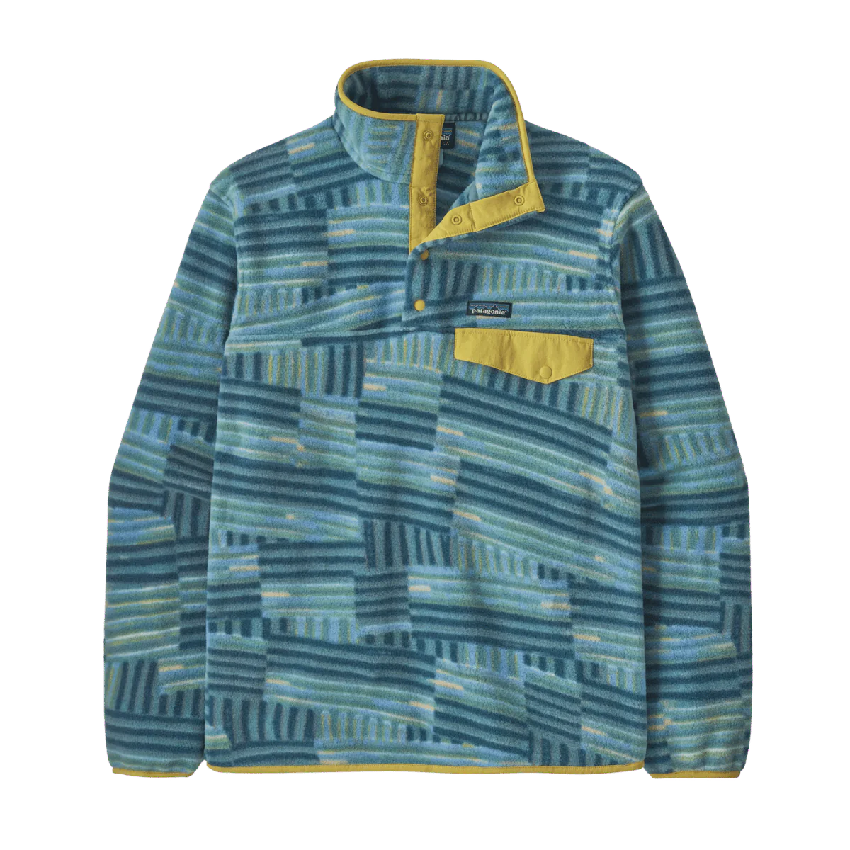 PATAGONIA LIGHTWEIGHT SYNCHILLA SNAP-T PULLOVER - QUILTY FITZ: WETLAND BLUE