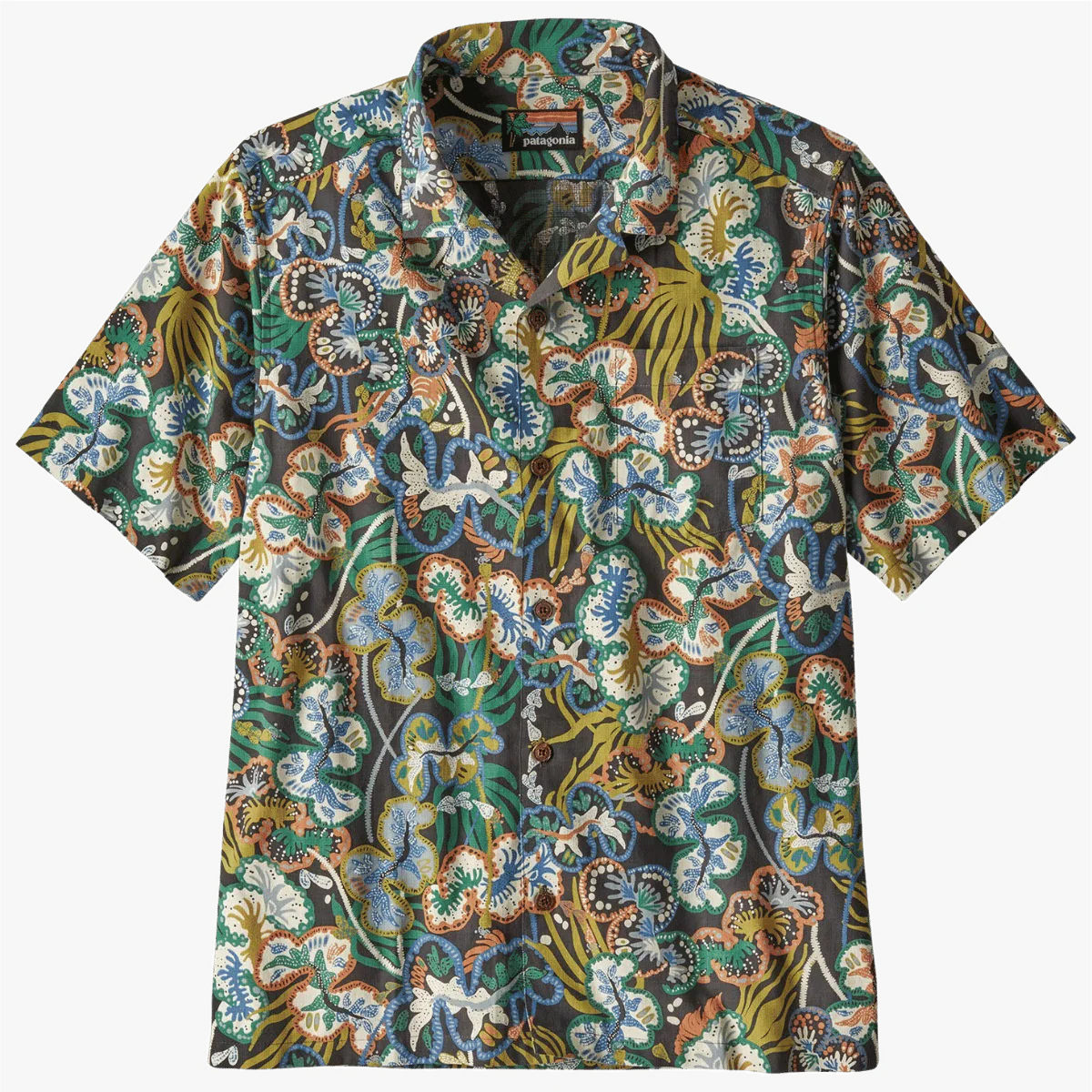 PATAGONIA TIDAL THREADS CAMP SHIRT - UNDERSEA: INK BLACK
