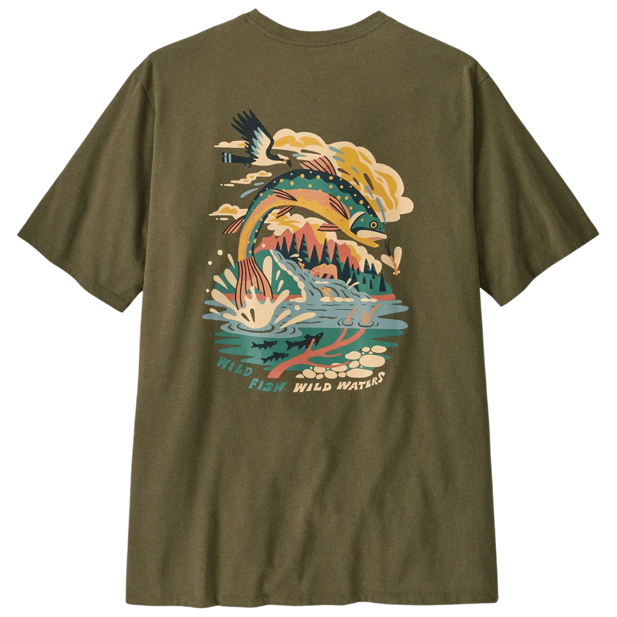 PATAGONIA TAKE A STAND RESPONSIBILI-TEE - PINE STREAM: TENT GREEN - Image 2