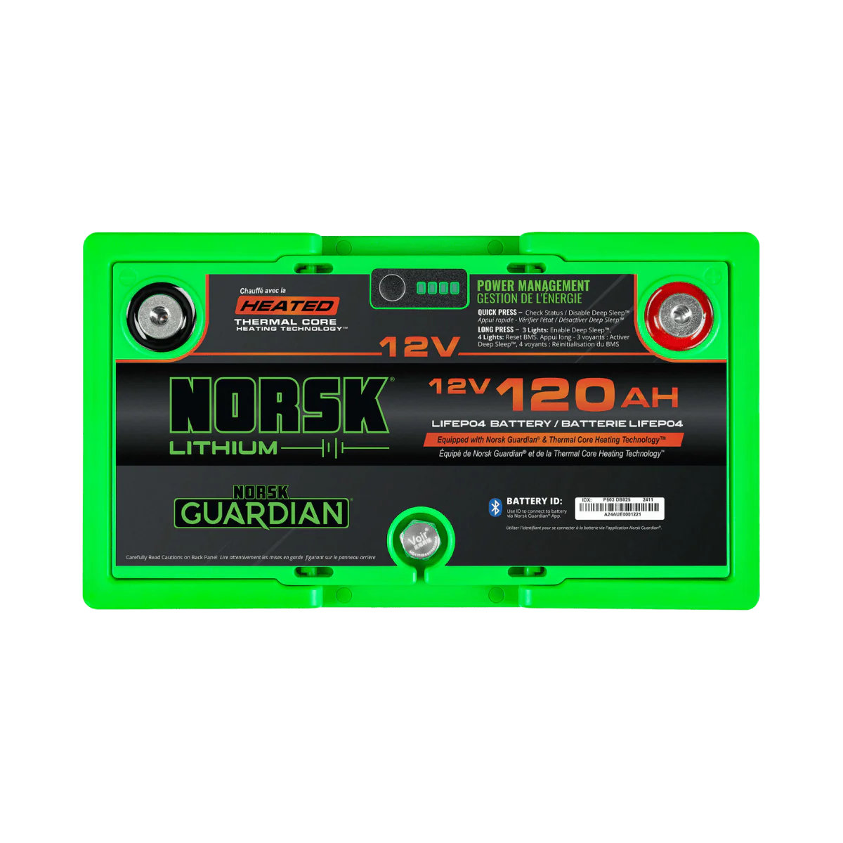 NORSK FISHING 12V 120AH HEATED DEEP CYCLE BATTERY - Image 2