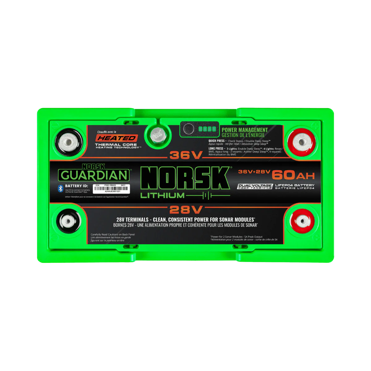 NORSK FISHING 36V+28V 60AH DUAL VOLTAGE BATTERY - Image 3