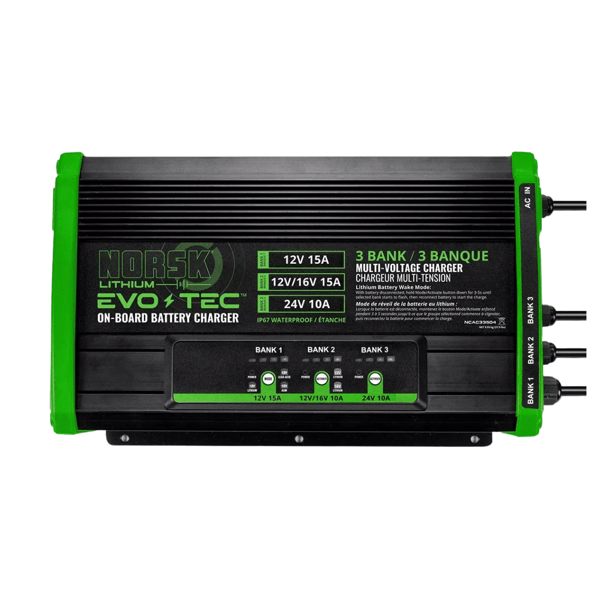 NORSK FISHING 12V+12V/16V+24V 3B BATTERY CHARGER