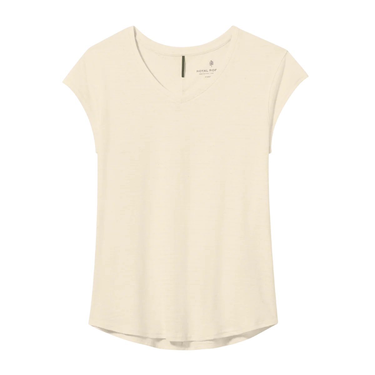 ROYAL ROBBINS WOMEN SHORT SLEEVES VACATIONER V-NECK UNDYED