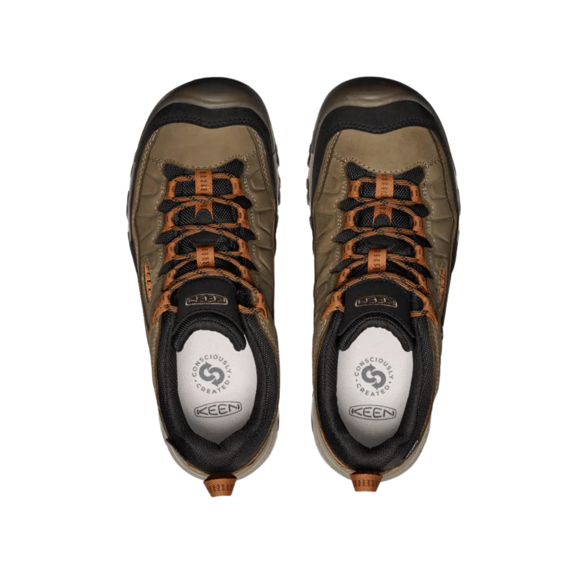 KEEN MEN'S TARGHEE IV WATERPROOF LOW WIDE - TURTLE/ROASTED PECAN - Image 2