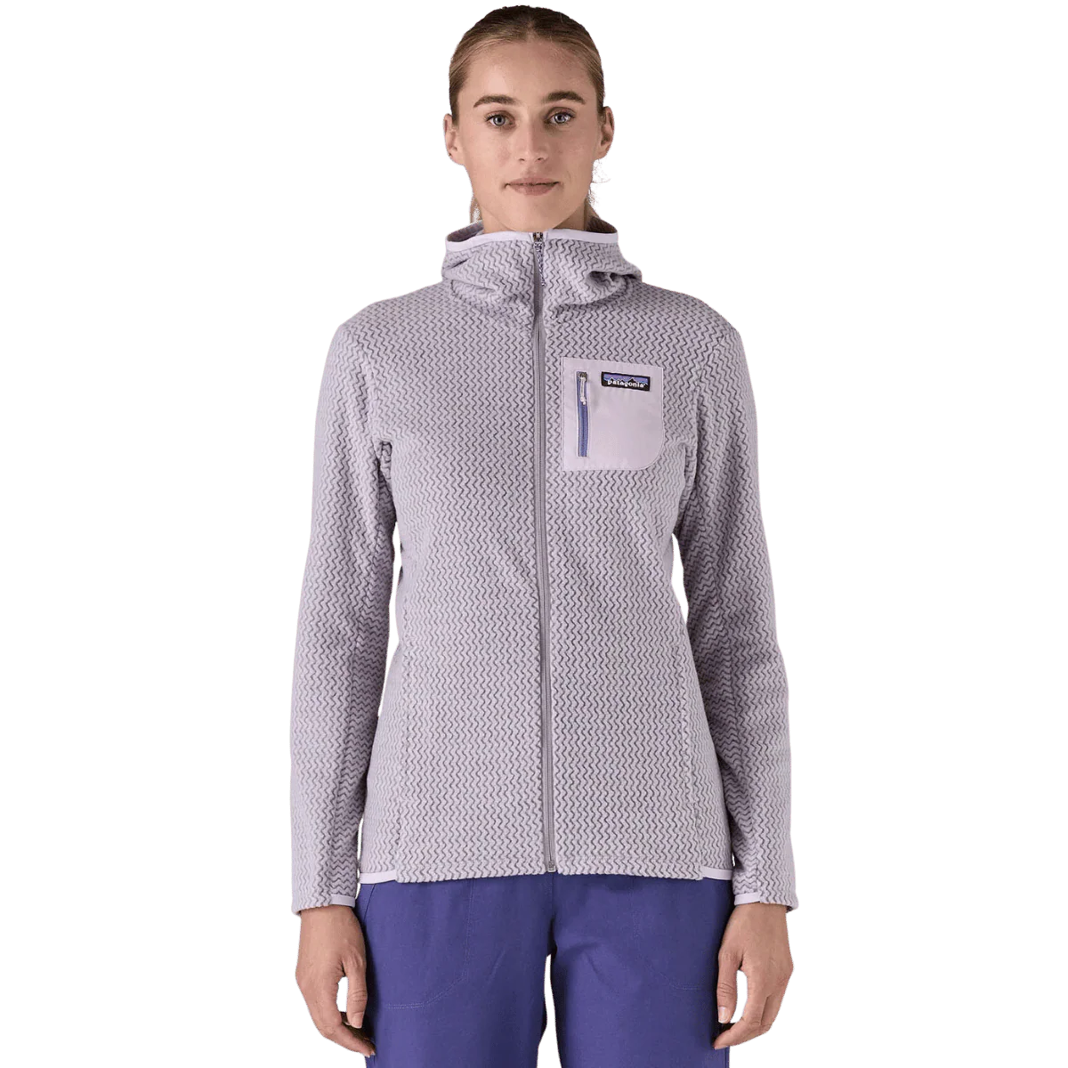 PATAGONIA W0MEN'S R1 AIR FULL ZIP HOODY - FOXGLOVE PURPLE - Image 2