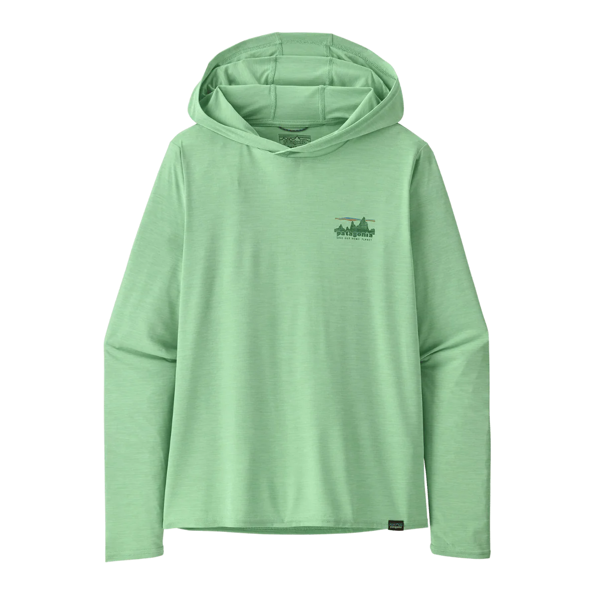 PATAGONIA WOMEN'S CAPILENE COOL DAILY GRAPHIC HOODY - RINSED GREEN