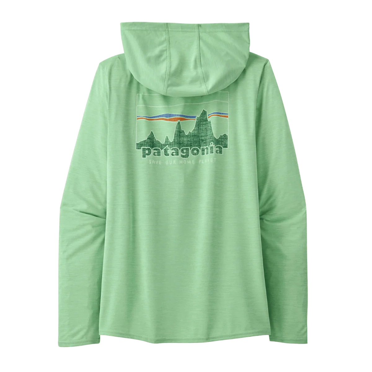 PATAGONIA WOMEN'S CAPILENE COOL DAILY GRAPHIC HOODY - RINSED GREEN - Image 2