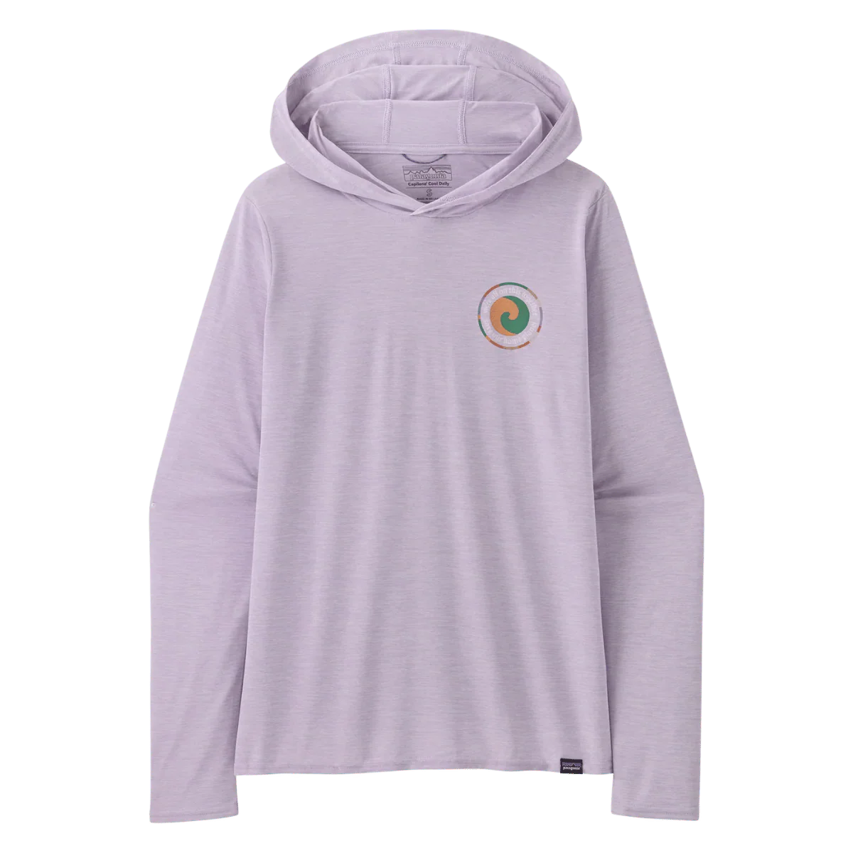 PATAGONIA WOMEN'S CAPILENE COOL DAILY GRAPHIC HOODY - UNITY FITZ: FOXGLOVE PURPLE
