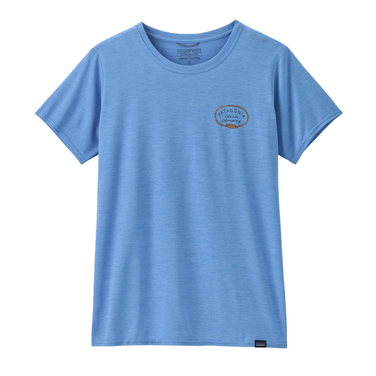 PATAGONIA WOMEN'S CAPILENE COOL DAILY SHIRT LANDS - CLEAN CLIMB ROOTS: ABUNDANT BLUE