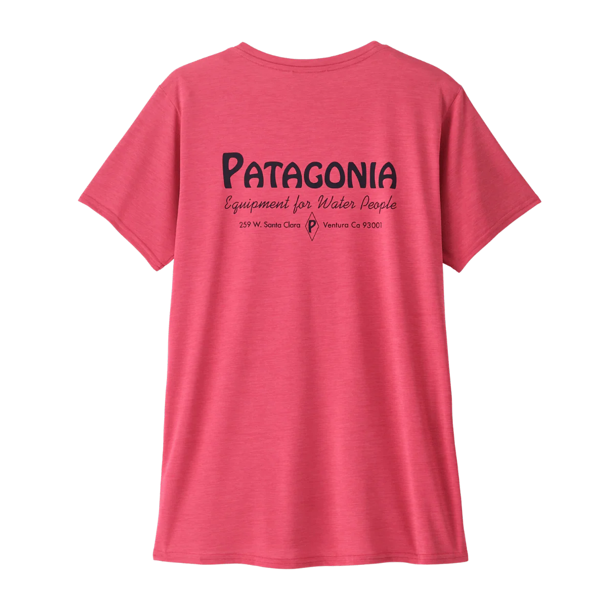 PATAGONIA WOMEN'S CAPILENE COOL DAILY SHIRT WATER - WATER PEOPLE BANNER: LUMINOUS PINK - Image 2