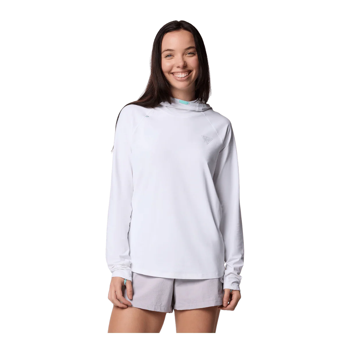 COLUMBIA WOMEN'S WILD CAST SUN HOODIE - WHITE