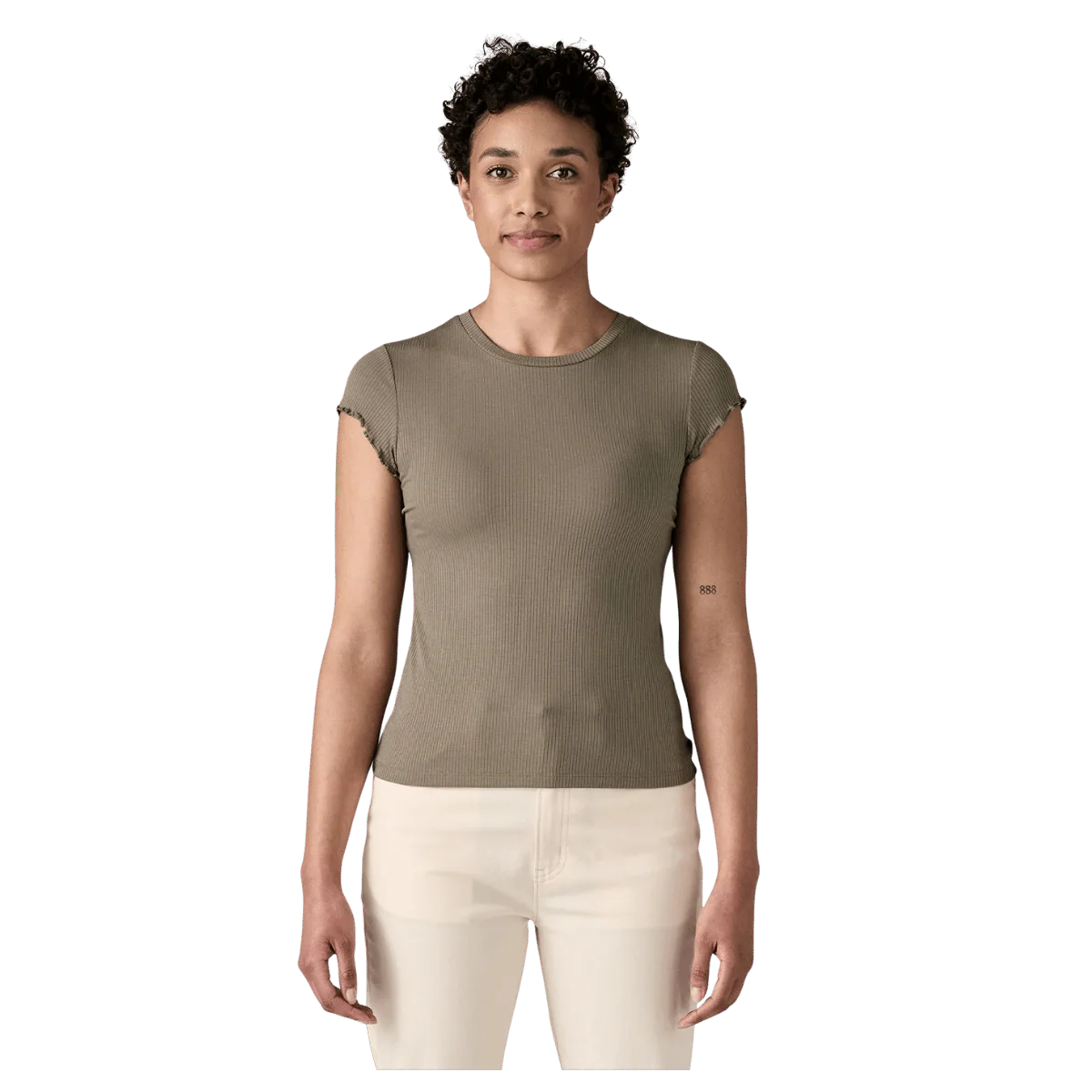 PATAGONIA WOMEN'S RIB KNIT TOP W/ TENCEL BLEND - WING GREY - Image 2