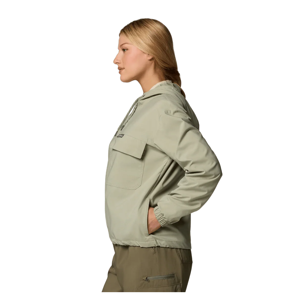 COLUMBIA WOMEN'S SKIEN VALLEY HOODED LONG SLEEVE SHIRT - SAFARI - Image 3