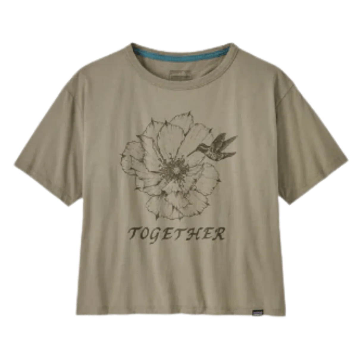 PATAGONIA WOMEN'S MUTUALISM ORGANIC T-SHIRT - RIVER ROCK GREEN
