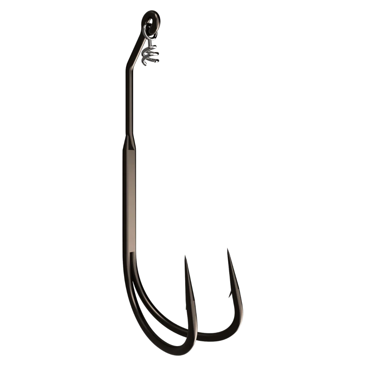MUSTAD FROG TRAILER DOUBLE HOOK 2PK - BLACK NICKEL - #4/0