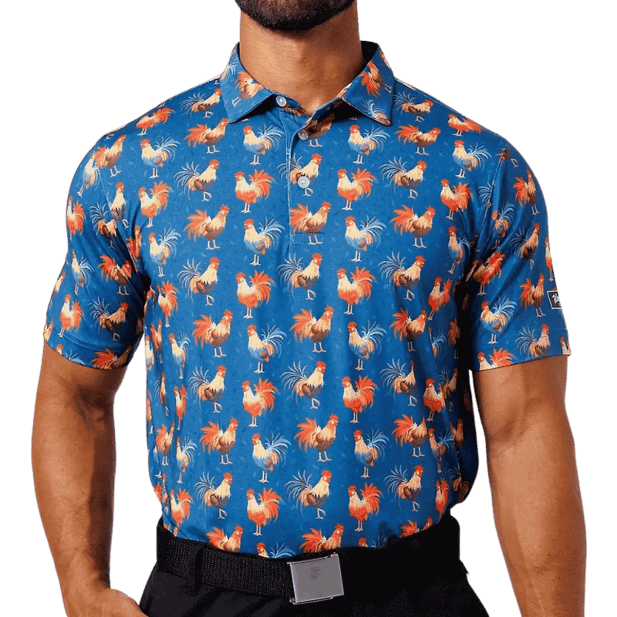 WAGGLE GOLF COCKY ROOSTER CLASSIC POLO - NAVY