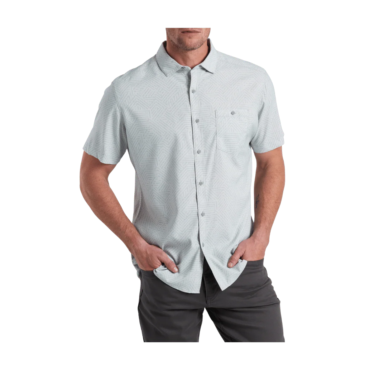 KUHL MEN'S PERSUADR SHORT SLEEVE SHIRT - NATURAL