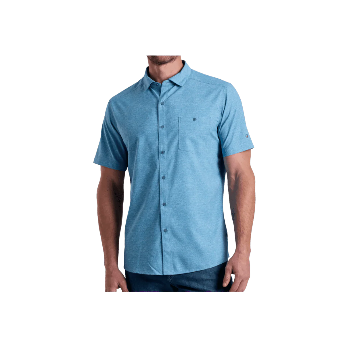 KUHL MEN'S PERSUADR SHORT SLEEVE SHIRT - BLUE CHALK