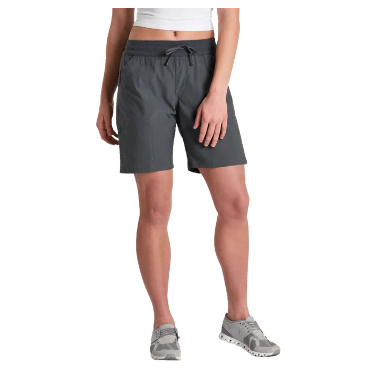 KUHL WOMEN'S TREKR PULL ON SHORT 8" W/ UPF 50+ - CHARCOAL