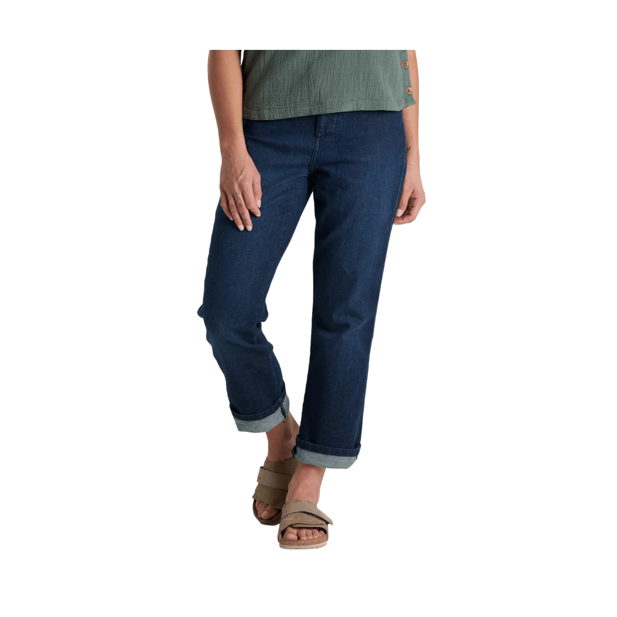 KUHL WOMEN'S KONTOUR BOYFRIEND DENIM PANT - MIDNIGHT
