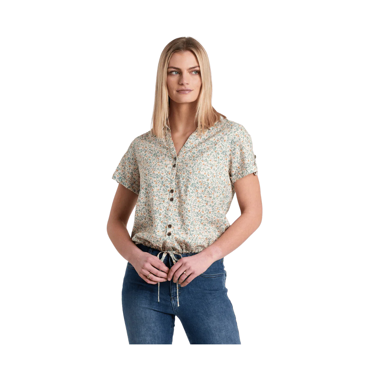 KUHL WOMEN'S LILIANA SHORT SLEEVE SHIRT - NATURAL