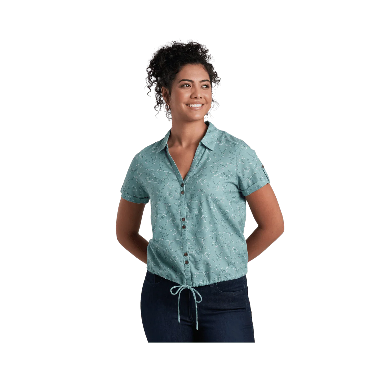 KUHL WOMEN'S LILIANA SHORT SLEEVE SHIRT - FLORAL DEW
