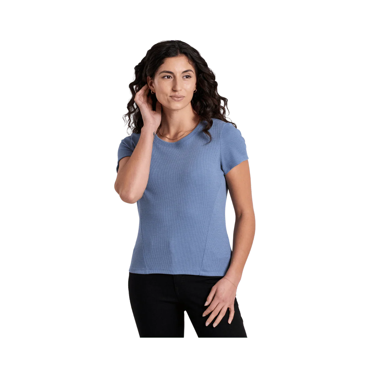 KUHL WOMEN'S REMI SHORT SLEEVE SHIRT - BLUE COVE
