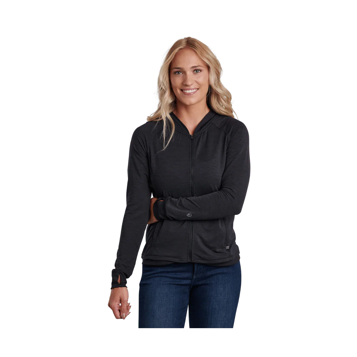 KUHL WOMEN'S INSPIRA FZ HOODY - BLACK